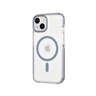 Capa para iPhone 14 TECH21 Evo Crystal com MagSafe - Azul aço