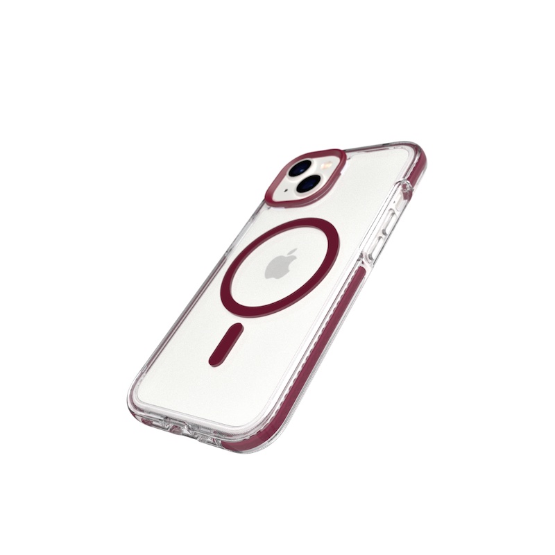 Capa para iPhone 14 TECH21 Evo Crystal com MagSafe - Burgundy