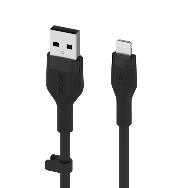 Cabo Belkin Boost Charge Flex Silicone USB-A para Lightning 1 m - Preto