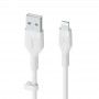 Cabo Belkin Boost Charge Flex Silicone USB-A para Lightning 2 m - Branco