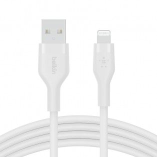 Cabo Belkin Boost Charge Flex Silicone USB-A para Lightning 2 m - Branco