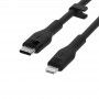 Cabo Belkin Boost Charge Flex Silicone USB-C para Lightning 1 m - Preto