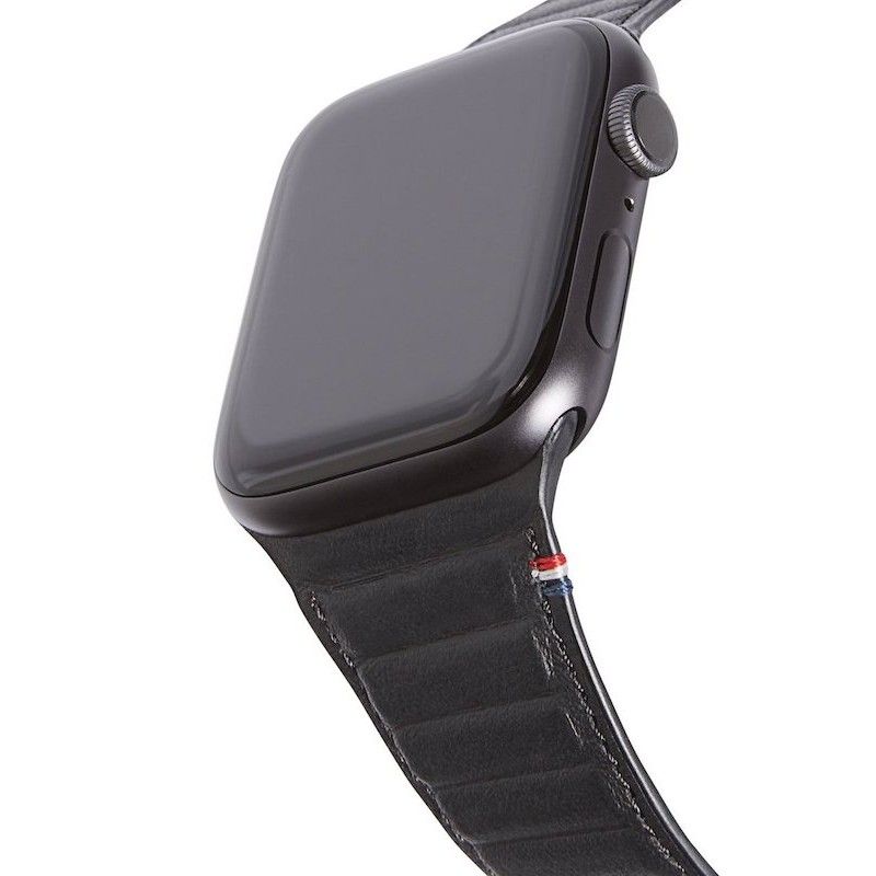 Bracelete magnética em pele para Apple Watch 38 a 41 mm - Preto
