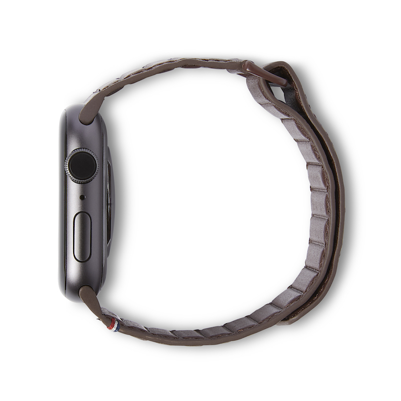 Bracelete magnética em pele para Apple Watch 42 a 49 mm - Castanho