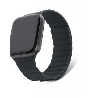 Bracelete Magnética DECODED Silicone Traction para Apple Watch 42 a 45 mm - Charcoal