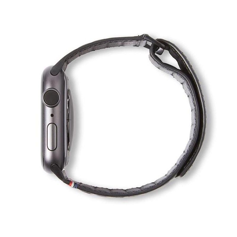 Bracelete magnética em pele para Apple Watch 42 a 49 mm - Preto