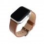 Bracelete Apple Watch FIXED em pele 42 a 45 mm - Castanho