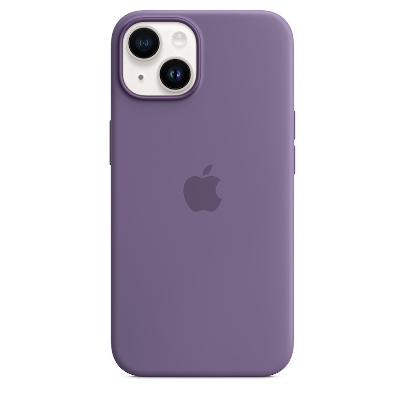 Capa em silicone com MagSafe para iPhone 14 - Irís púrpura