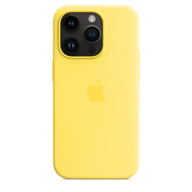Capa em silicone com MagSafe para iPhone 14 Pro - Amarelo canário