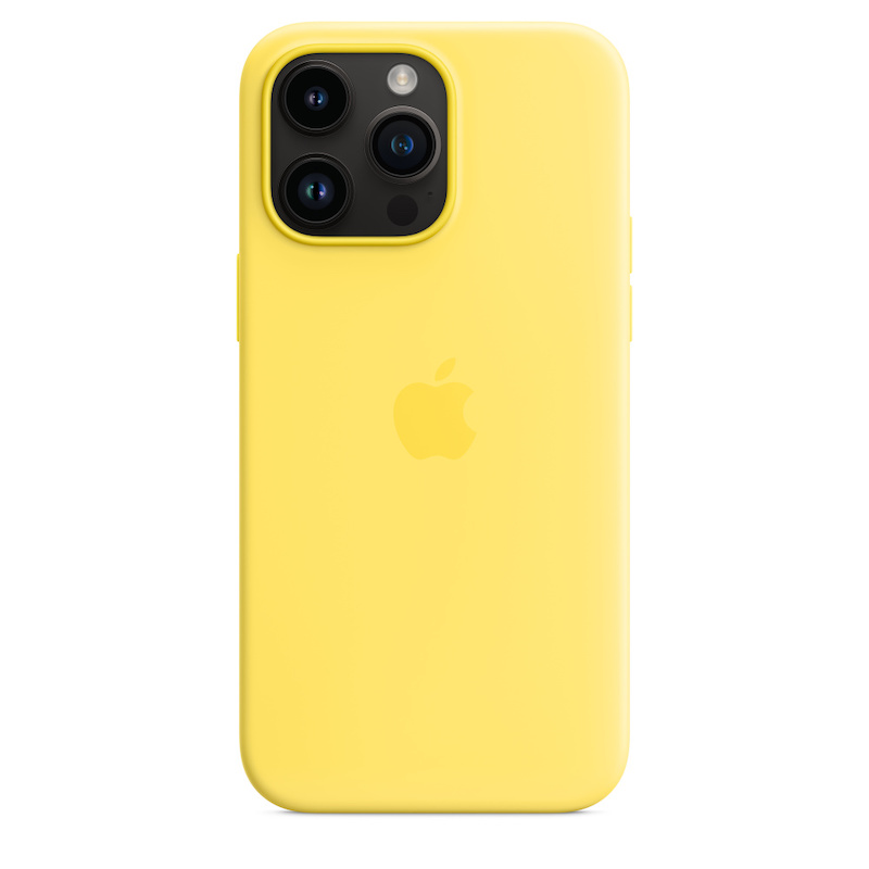 Capa em silicone com MagSafe para iPhone 14 Pro Max - Amarelo canário