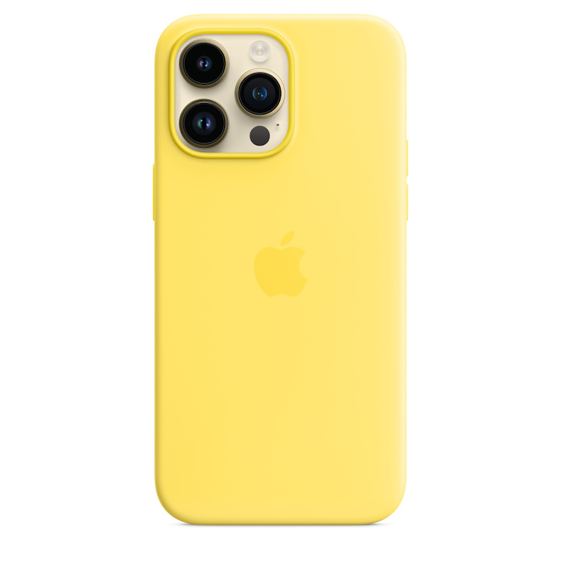 Capa em silicone com MagSafe para iPhone 14 Pro Max - Amarelo canário