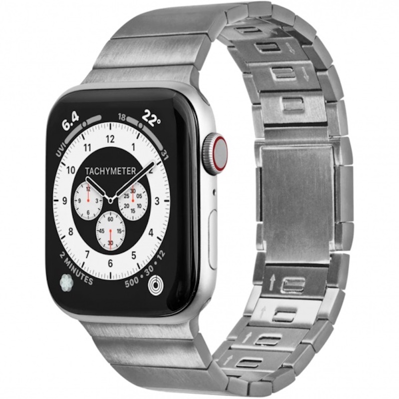 Bracelete para Apple Watch Laut Links 2.0, 42 a 49 mm - Prateado