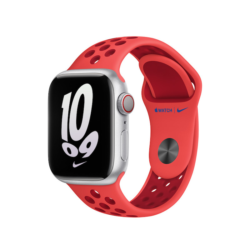 Bracelete desportiva Nike para Apple Watch de 38 a 41 mm - Carmesim-vivo/Gym Red