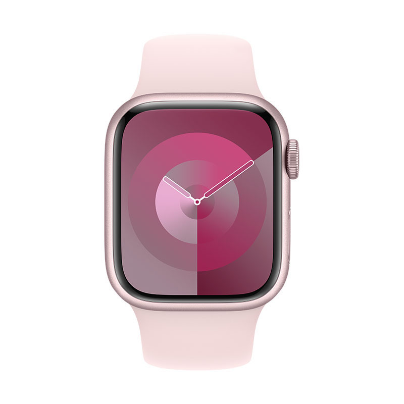 Apple Watch 9 rosa, 41mm - Bracelete desportiva rosa S/M