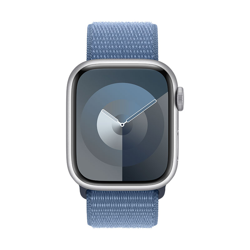 Apple Watch 9 GPS + Cell prateado, 41mm - Bracelete Loop azul