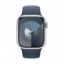 Apple Watch 9 GPS + Cell prateado, 41mm - Bracelete desportiva azul S/M