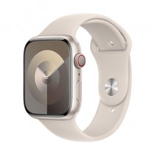 Apple Watch 9 GPS + Cell Starlight, 45mm + Bracelete desportiva Starlight M/L
