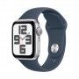 Apple Watch SE 2023 prateado, 40mm - Bracelete desportiva azul M/L