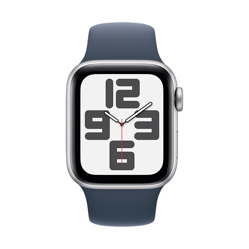 Apple Watch SE 2023 prateado, 40mm - Bracelete desportiva azul M/L