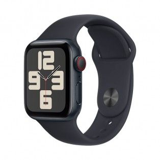Apple Watch SE 2023 GPS+Cell meia-noite, 40mm - Bracelete desportiva meia-noite M/L