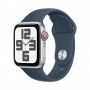 Apple Watch SE 2023 GPS+Cell prateado, 40mm - Bracelete desportiva azul M/L.