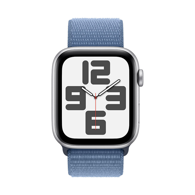 Apple Watch SE 2023 GPS+Cell prateado, 44mm  - Bracelete Loop azul