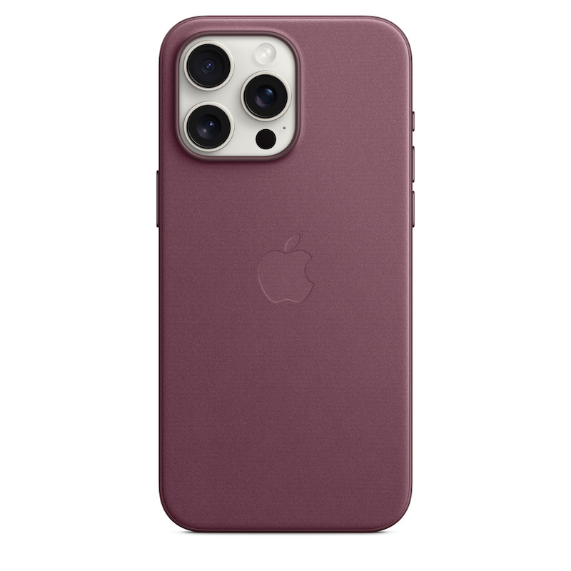 Capa Apple em tecido FineWoven para iPhone 15 Pro Max com MagSafe - Amora