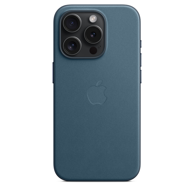 Capa Apple em tecido FineWoven para iPhone 15 Pro com MagSafe - Azul Pacífico