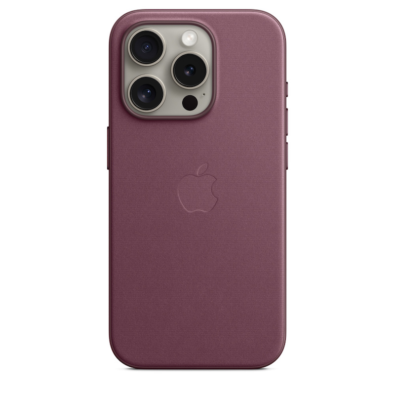 Capa Apple em tecido FineWoven para iPhone 15 Pro com MagSafe - Amora