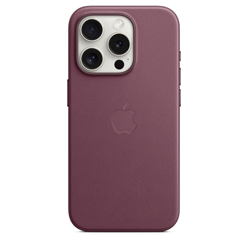 Capa Apple em tecido FineWoven para iPhone 15 Pro com MagSafe - Amora