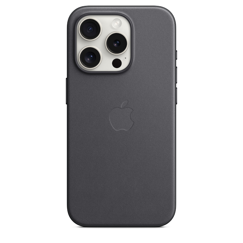Capa Apple em tecido FineWoven para iPhone 15 Pro com MagSafe - Preto