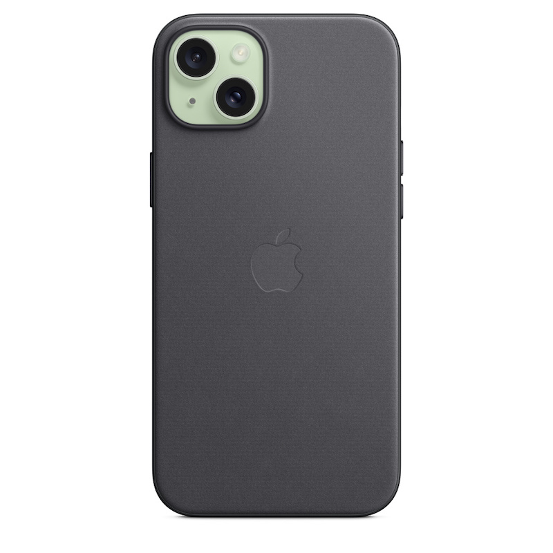 Capa Apple em tecido FineWoven para iPhone 15 Plus com MagSafe - Preto