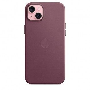 Capa Apple em tecido FineWoven para iPhone 15 Plus com MagSafe - Amora