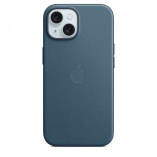 Capa Apple em tecido FineWoven para iPhone 15 com MagSafe - Azul pacífico