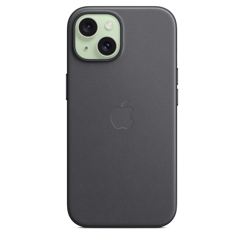 Capa Apple em tecido FineWoven para iPhone 15 com MagSafe - Preto