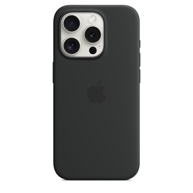 Capa para iPhone 15 Pro em silicone com MagSafe - Preto - MT1A3ZM/A