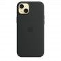 Capa para iPhone 15 Plus em silicone com MagSafe - Preto
