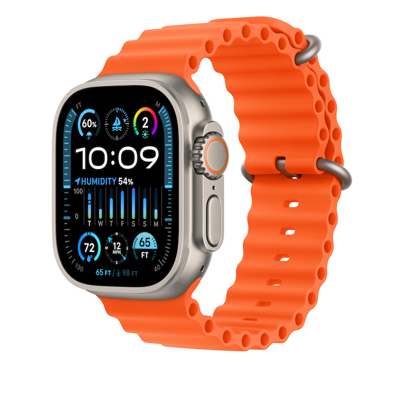 Bracelete Orange Ocean para Apple Watch de 44 a 49mm - Laranja