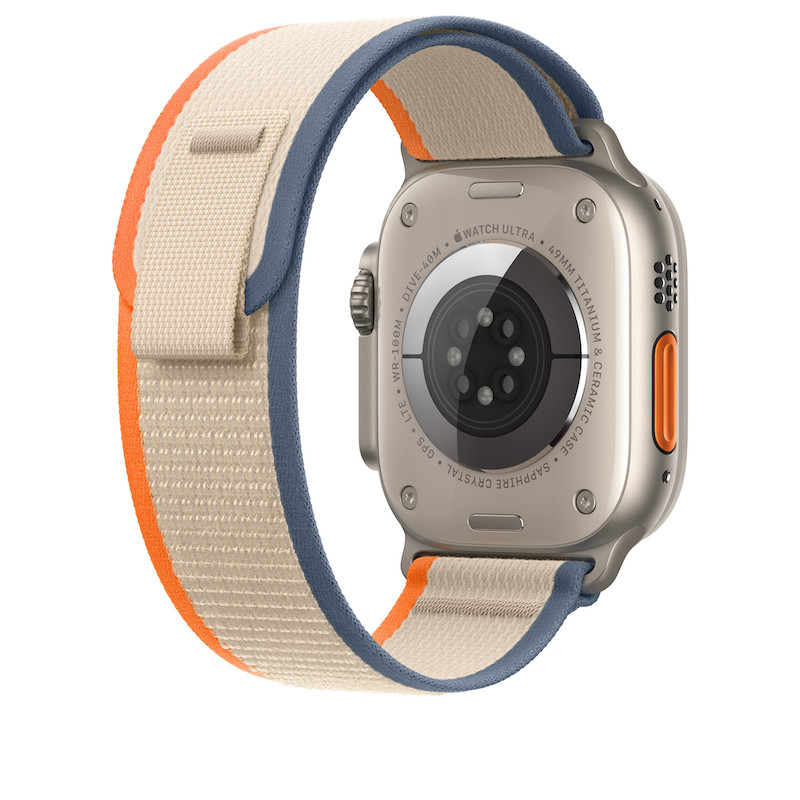 Bracelete Loop Trail para Apple Watch de 44 a 49mm (S/M) - Laranja/Bege