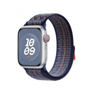 Bracelete Loop desportiva Nike para Apple Watch de 38/41mm - Game Royal/Laranja