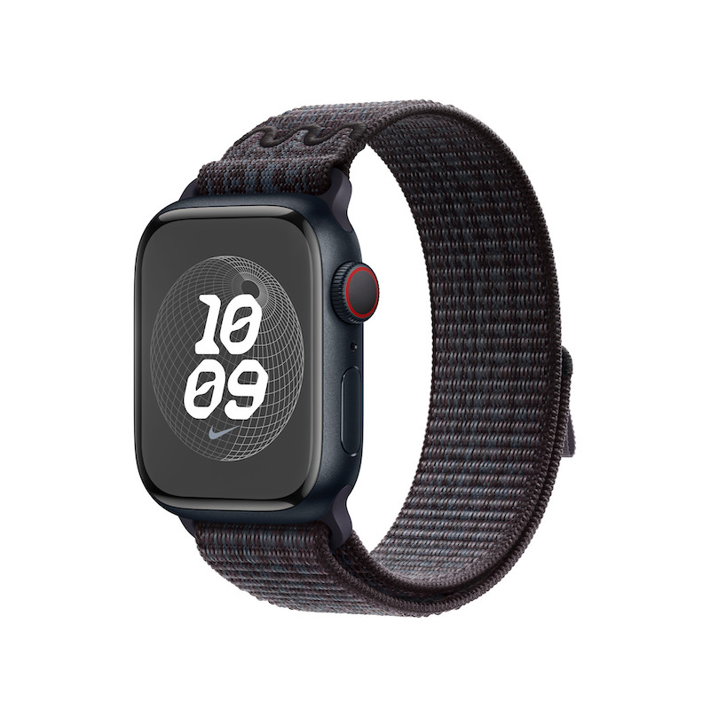 Bracelete Loop desportiva Nike para Apple Watch de 38/41 mm - Preto/azul