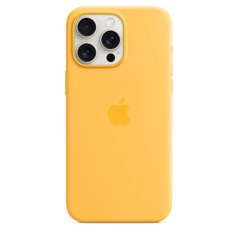 Capa para iPhone 15 Pro Max em silicone com MagSafe - Raio de sol