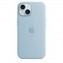 Capa para iPhone 15 em silicone com MagSafe - Azul-claro