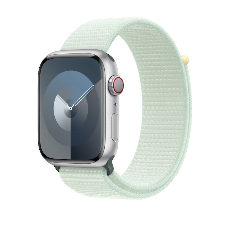 Bracelete Loop desportiva para Apple Watch de 42/49mm - Verde-menta suave