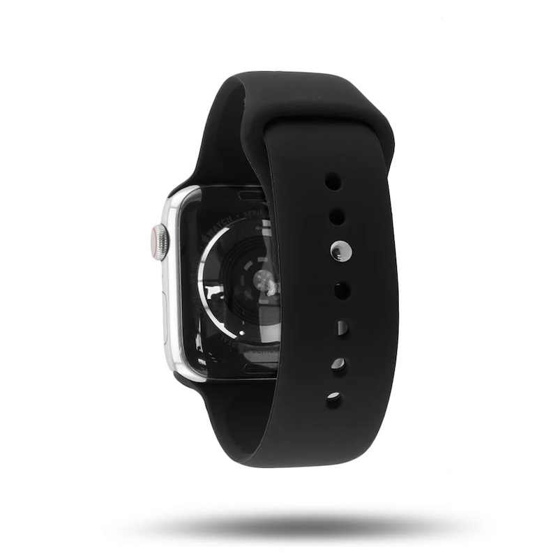 Bracelete em silicone para Apple Watch 45 a 49 mm Band Band - Preto